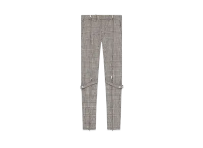 Courreges Zipped Prince Of Wales Tailored Pants "Sand/Mud Brown"