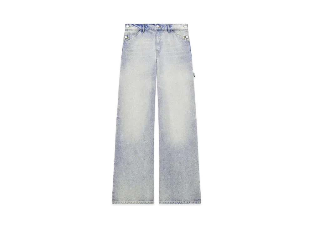 Courreges Sailor Blue Denim Baggy Pants "Light Blue"