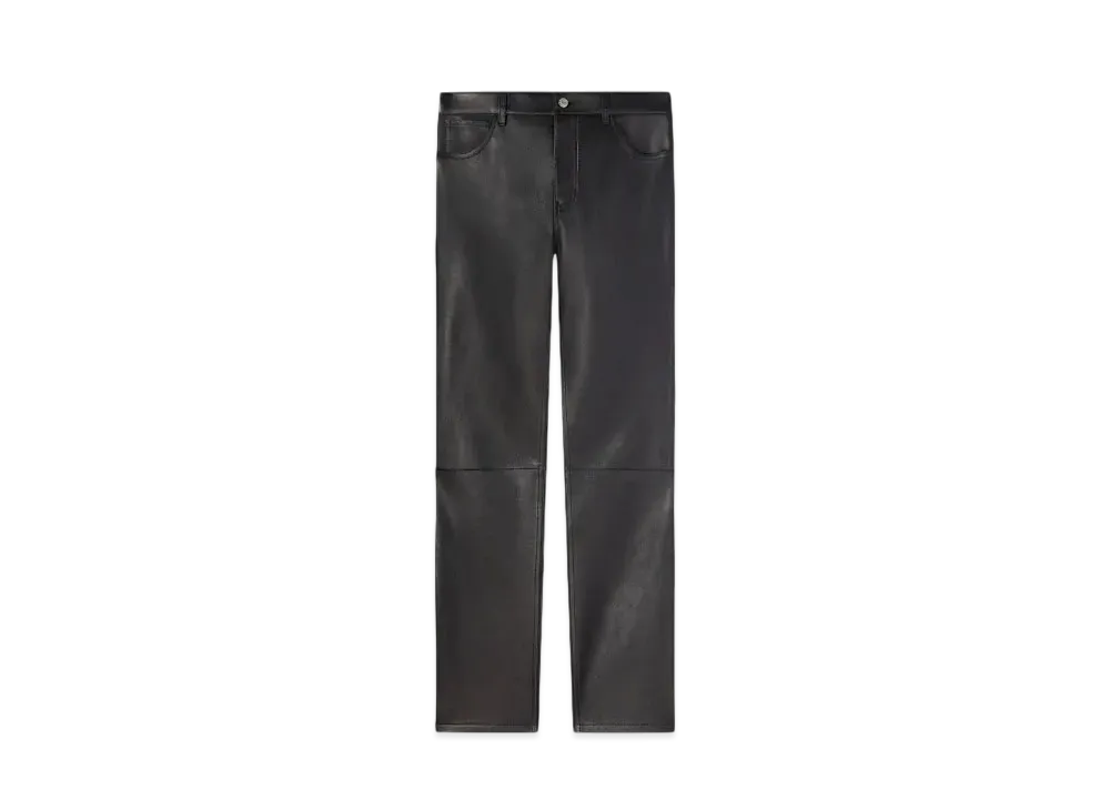 Courreges 5-Pocket Vintage Leather Pants "Black"