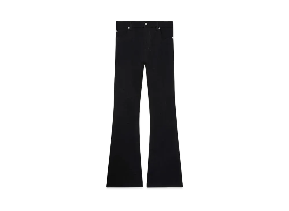 Courreges Signature 70'S Denim Bootcut Pants "Black"