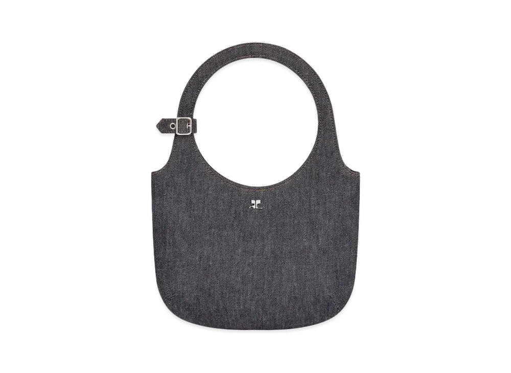 Courreges Holy Denim Bag "Dark Heather Grey"