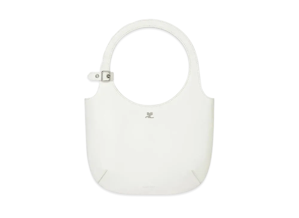 Courreges Holy Leather Bag "Off White"