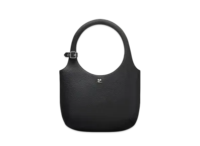 Courreges Holy Grained Leather Bag "Black"