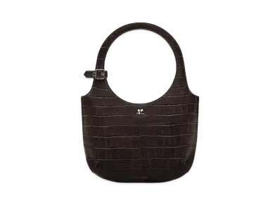 Courreges Holy Croco Stamped Bag "Bark"