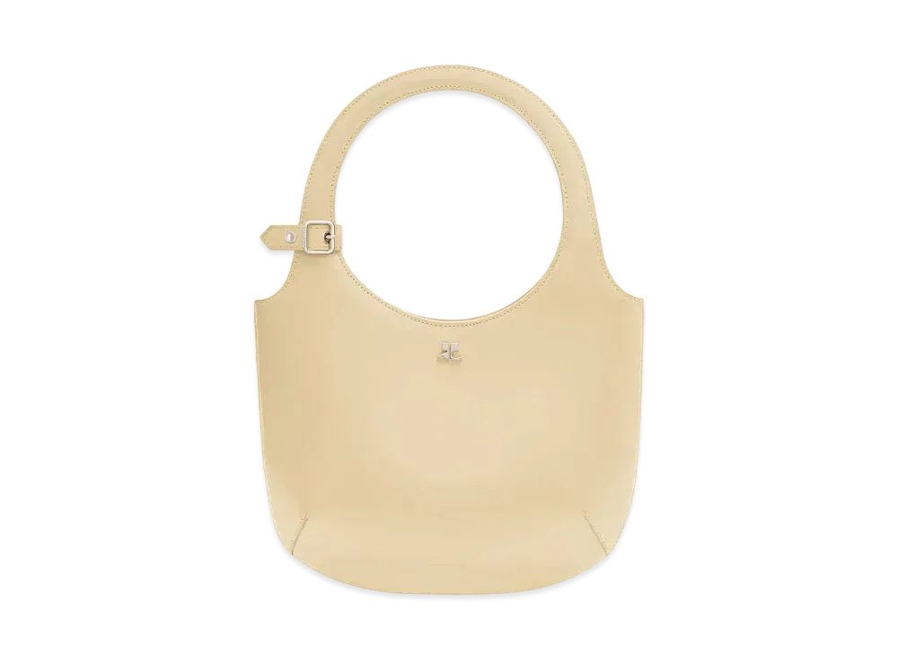 Courreges Holy Iced Leather Bag "Soft Butter"