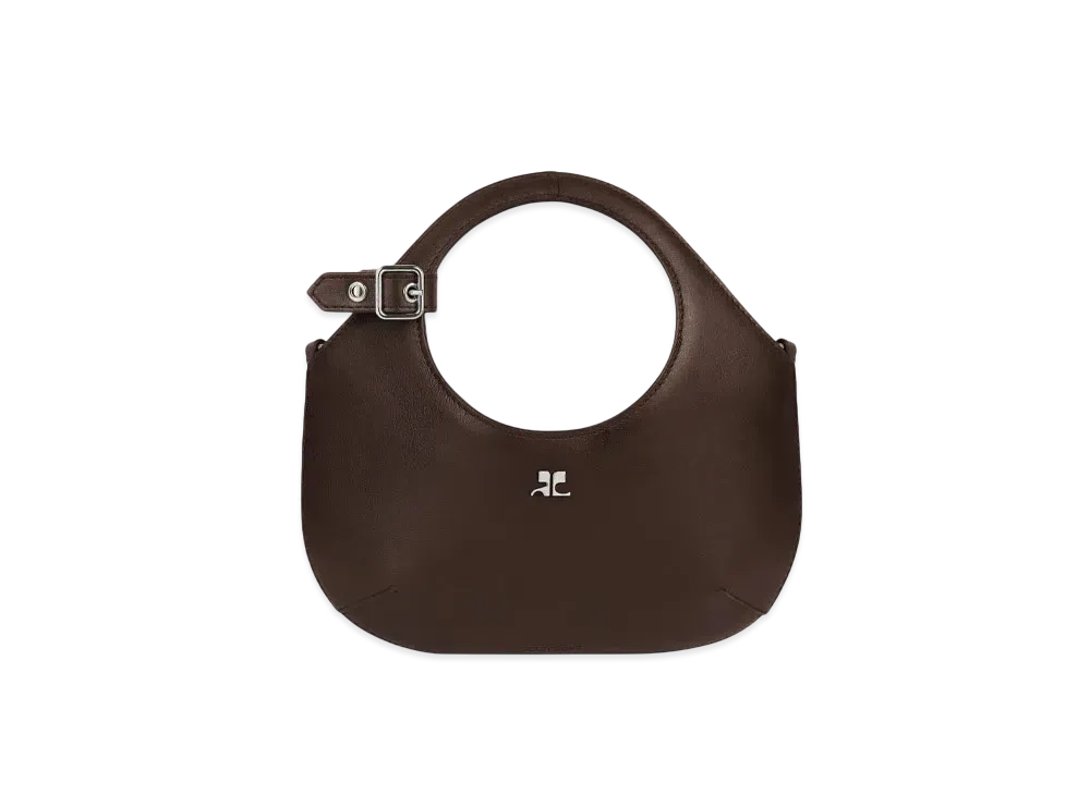 Courreges Mini Holy Leather Bag "Chocolate"