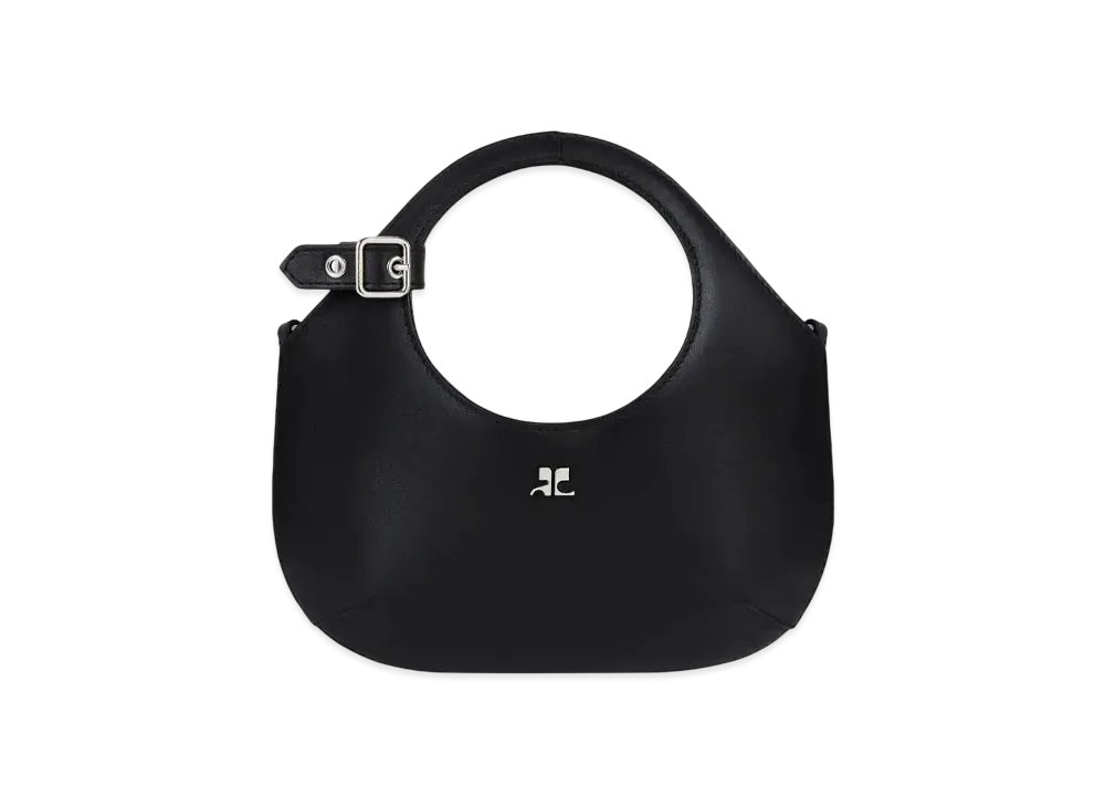 Courreges Mini Holy Leather Bag "Black"