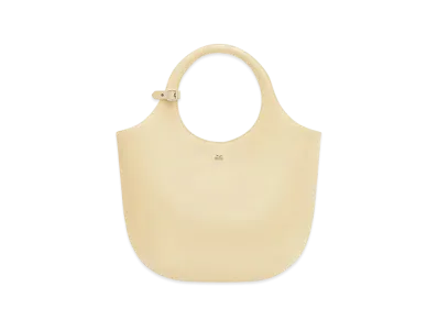 Courreges Medium Holy Iced Leather Bag "Soft Butter"