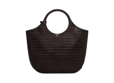 Courreges Large Holy Croco Stamped Bag "Bark"