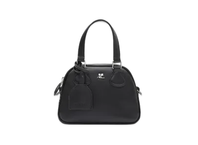 Courreges AC Stud Mini Leather Bowling Bag "Black"