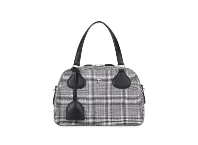 Courreges Houndstooth Bowling AC Bag "Black/Natural"