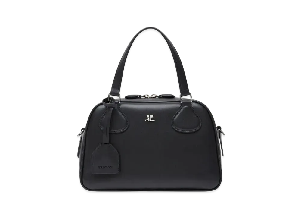Courreges AC Stud Leather Bowling Bag "Black"