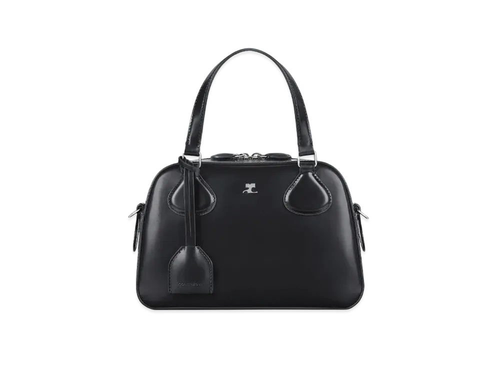Courreges AC Stud Leather Bowling Bag "Black"