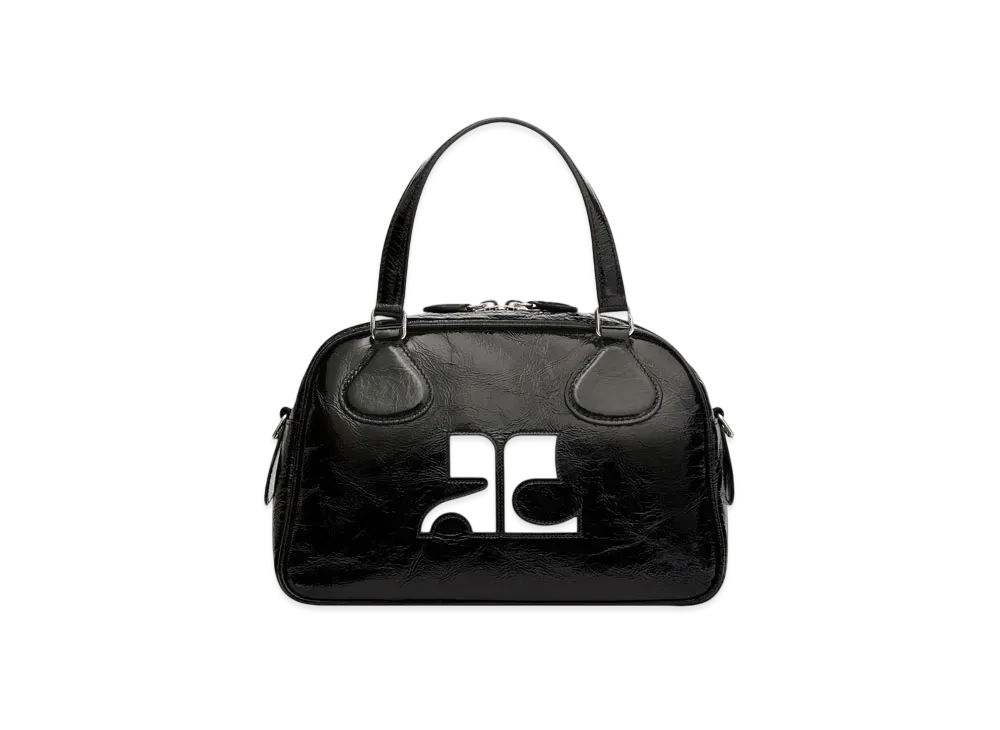 Courreges Reedition Naplack Bowling Bag "Black"