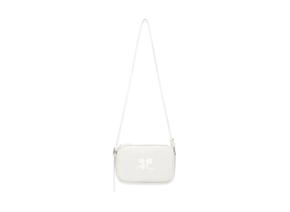 Courreges Reedition Leather Camera Bag "Heritage White"