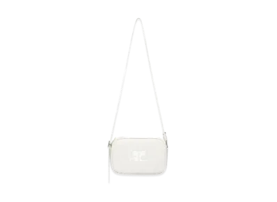 Courreges Reedition Leather Camera Bag "Heritage White"
