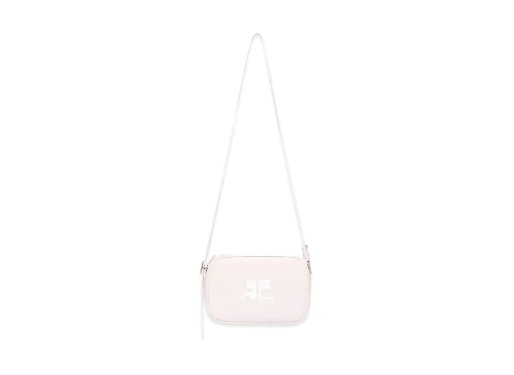 Courreges Reedition Leather Camera Bag "Pale Pink"
