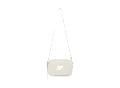 Courreges Reedition Leather Camera Bag "Mastic Grey"