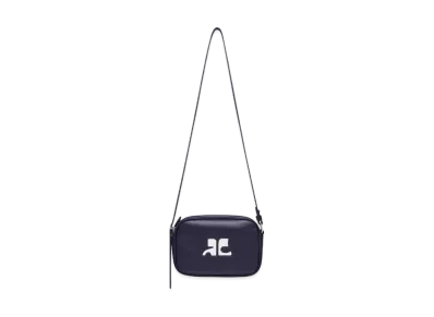 Courreges Reedition Leather Camera Bag "Navy"
