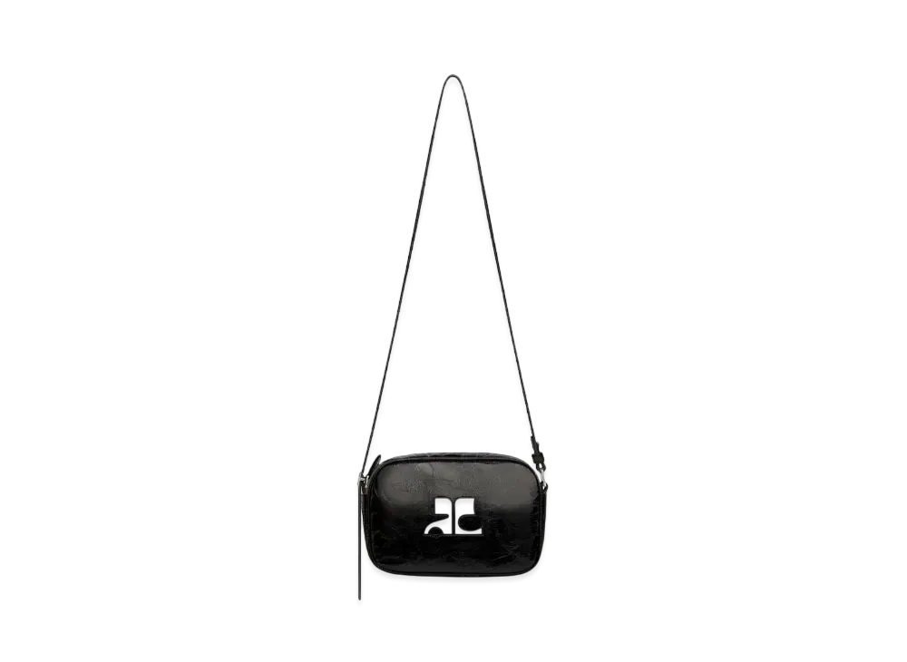 Courreges Reedition Naplack Camera Bag "Black"