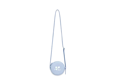 Courreges Reedition Leather Circle Bag "Sky"
