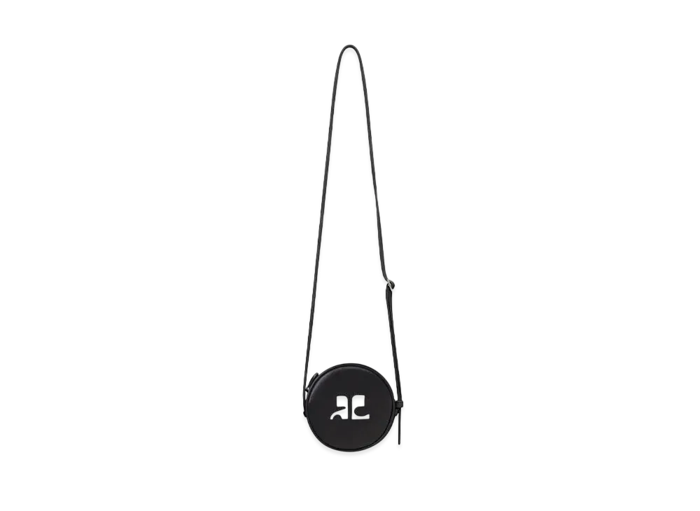 Courreges Reedition Leather Circle Bag "Black"