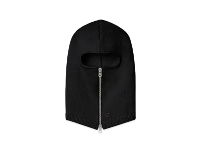 Courreges Zipped Wool Hood "Black"