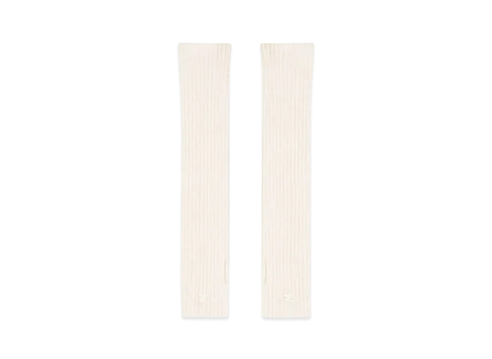 Courreges Ribbed Wool Mittens "Naturai Beige"