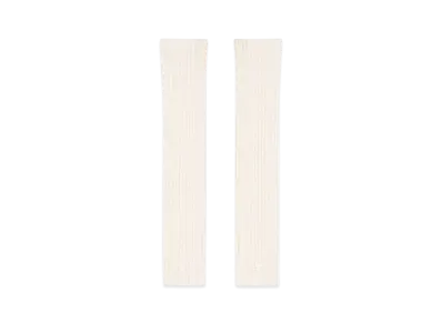 Courreges Ribbed Wool Mittens "Naturai Beige"