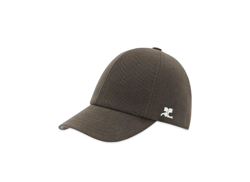 Courreges Signature AC Cotton Cap "Mud Brown"