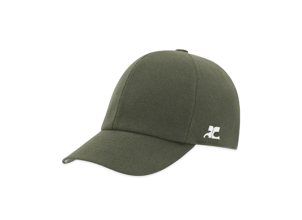 Courreges Signature AC Cotton Cap "Camouflage Green"