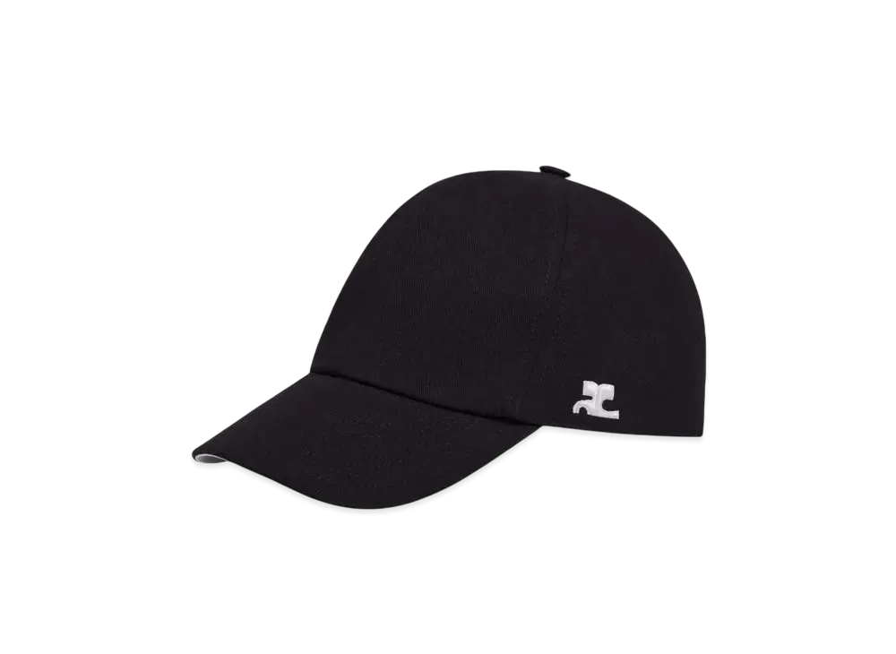 Courreges Signature AC Cotton Cap "Black"
