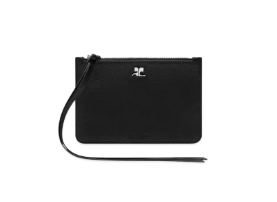 Courreges Ac Grained Leather Purse "Black"