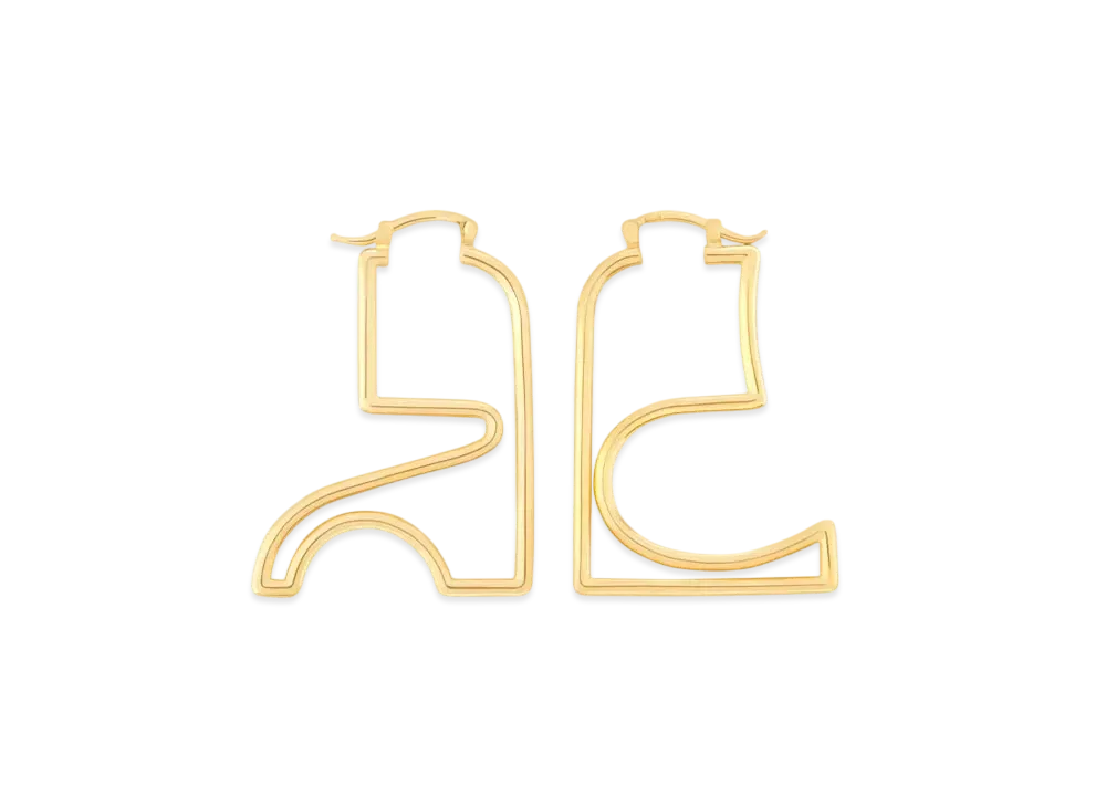 Courreges Ac Earrings "Light Gold"