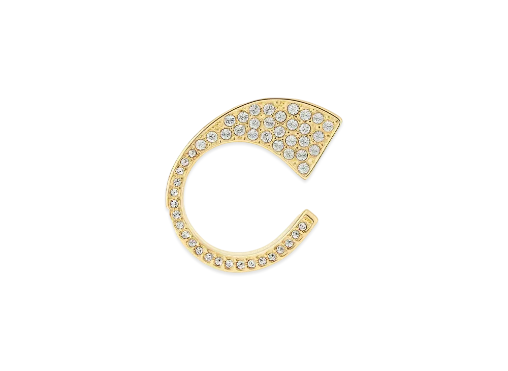 Courreges One Strass Ring "Light Gold"