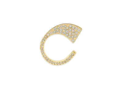 Courreges One Strass Ring "Light Gold"