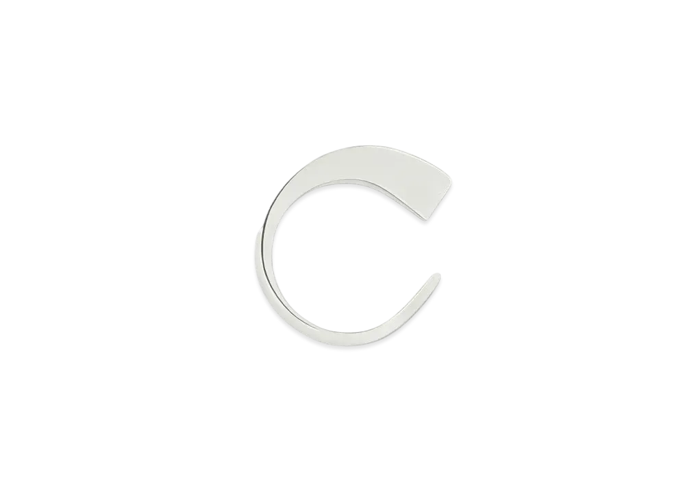 Courreges Small One Metal Ring "Silver"