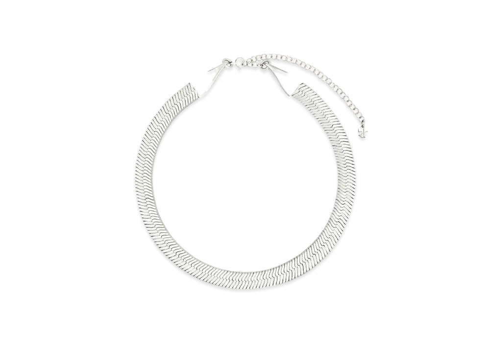 Courreges Snake Chain Chocker Necklace "Silver"