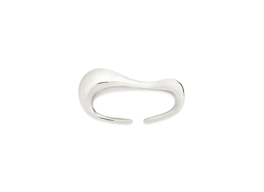 Courreges 3-Finger Liquid Metal Ring "Silver"
