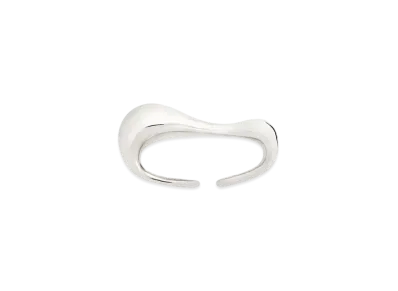 Courreges 3-Finger Liquid Metal Ring "Silver"