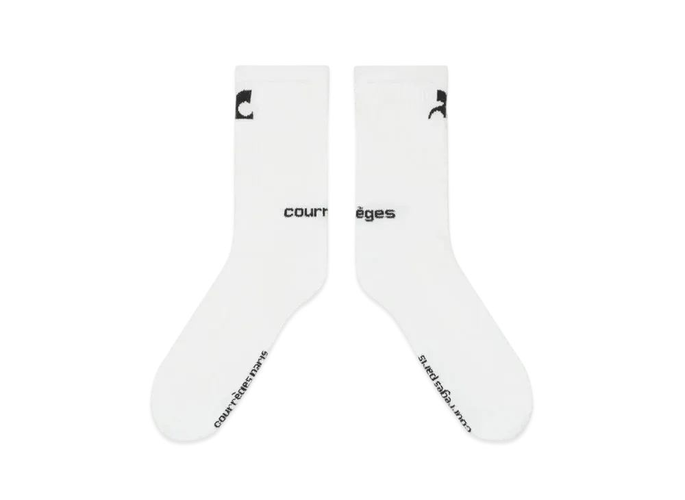 Courreges Ac Sports Socks "White Optic/Black"