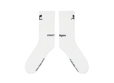 Courreges Ac Sports Socks "White Optic/Black"