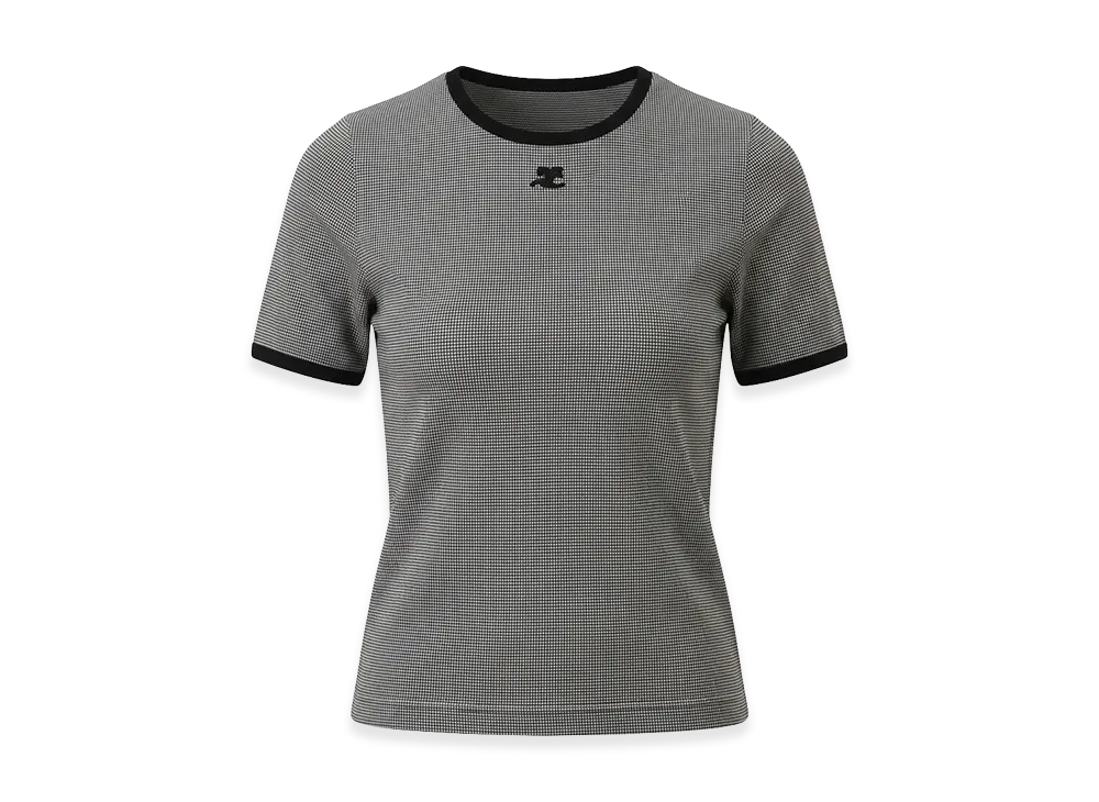 Courreges Women's Signature Contrast T-Shirt "Black"