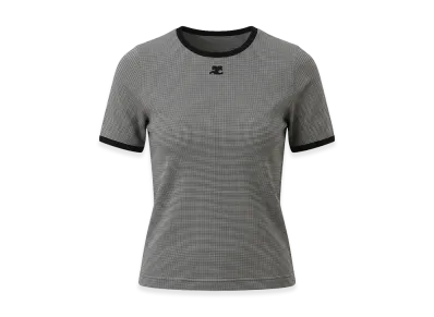 Courreges Women's Signature Contrast T-Shirt "Black"