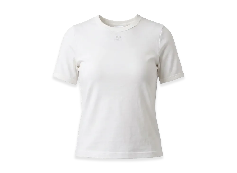 Courreges Women's Signature Contrast T-Shirt "Heritagewhite"