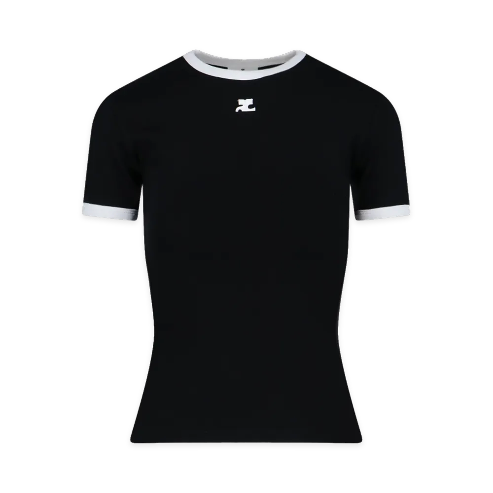 Courreges Women's Reedition T-Shirts "Black"