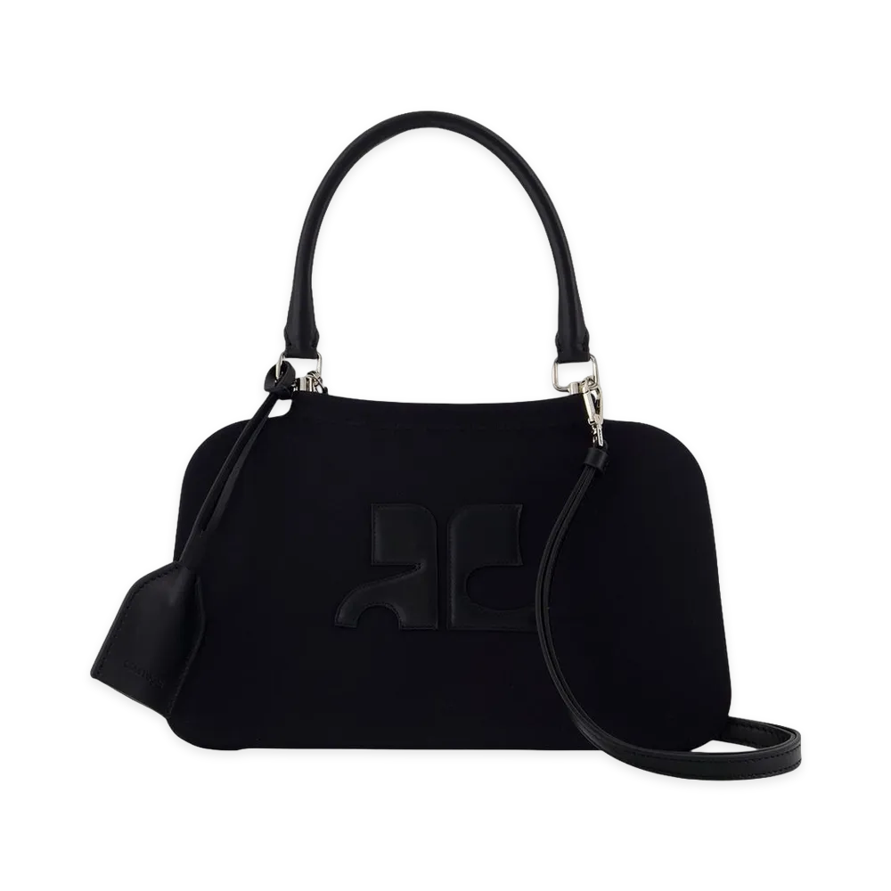 Courreges Women's Small Jersey Shadow Bag "Black"