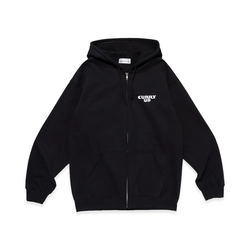 CURRY UP Zip Hoodie "Black"