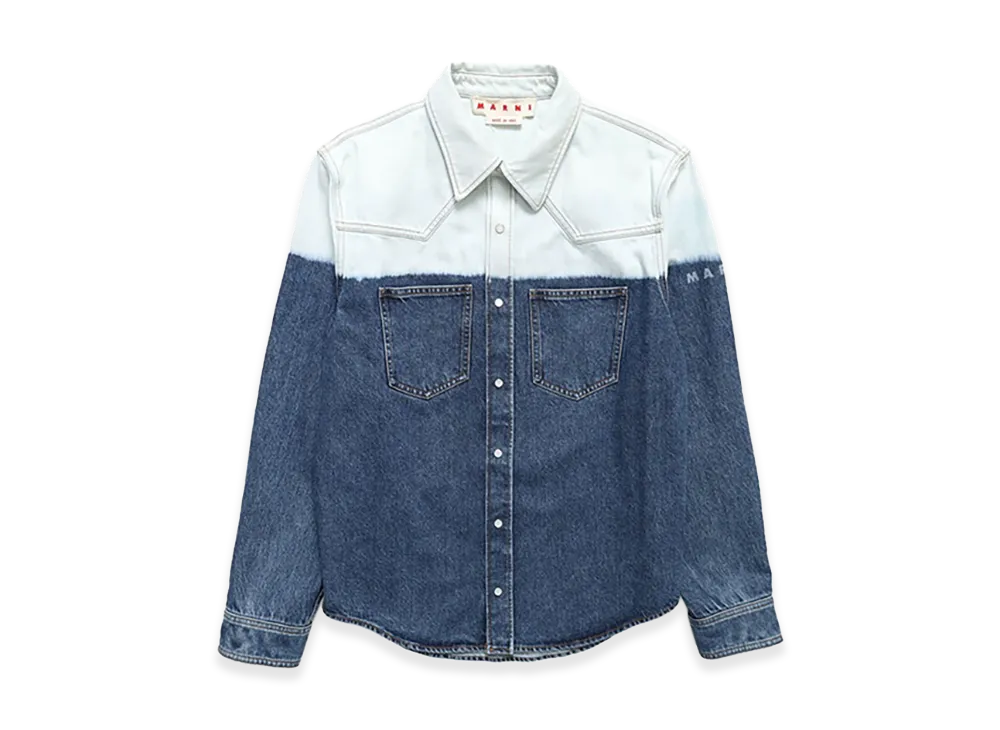 マルニ グラデーション ウエスタン デニムシャツ "デニム" CUJU0031A1USCY67GBB90
