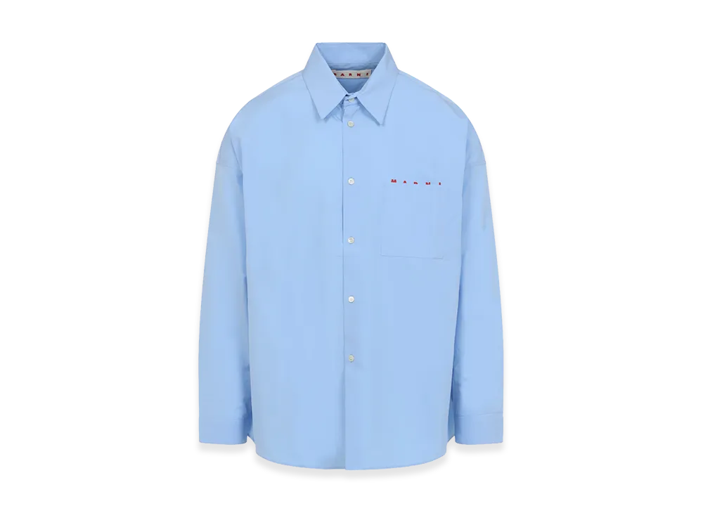 MARNI Logo Print Shirt "Light Blue"
